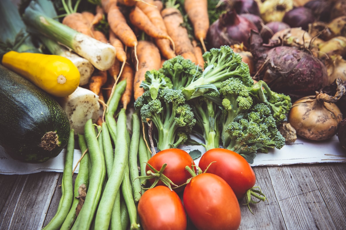 Healthy restaurant meal with balanced components